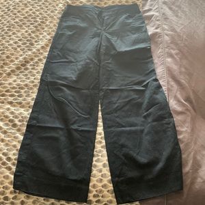 Martin + OSA wide leg navy linen/cotton pant